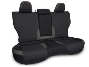 Subaru XV Crosstrek Seat Covers - Rear - PRP Seats - Black and Gray - `13-`17 Subaru XV Crosstrek Seat Covers - Rear - PRP Seats - Black and Gray - `13-`17